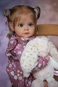 Кукла Anano Reborn Baby Girl 60 см Реалистичная силиконовая девочка с голубыми глазами synthetic.ua - Фото 1