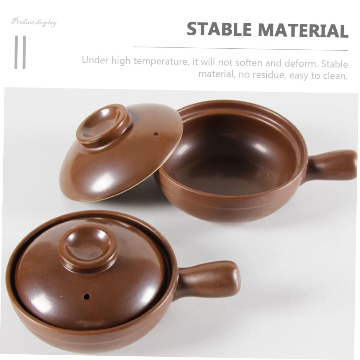 Горшок для риса VALICLUD керамический термостойкий антипригарный с двумя ручками, фото №5