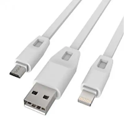 Дата кабель USB 2.0 Micro USB/Lightning 2А (DR-1622) White 1,0м Drobak 219092, фото №1 Дата кабель USB 2.0 Micro USB/Lightning 2А (DR-1622) White 1,0м Drobak 219092, фото №1