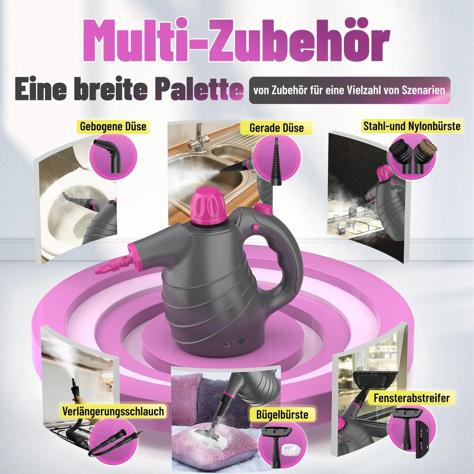 Ручний пароочисник AUIFFER 450 мл, 3.5 бар, фото №2