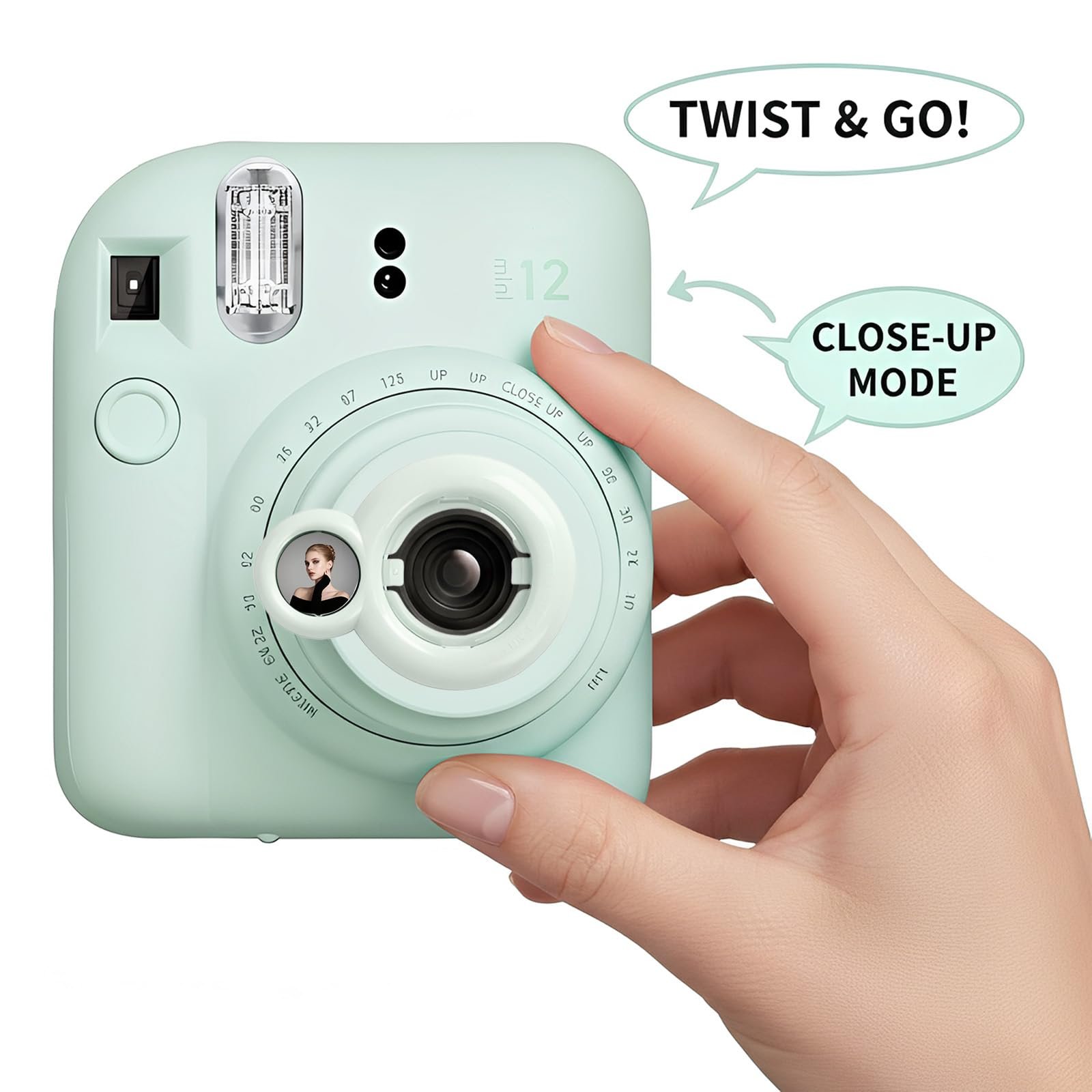 Зеркало для селфи Fujifilm Instax Mini 12 Green, фото №5