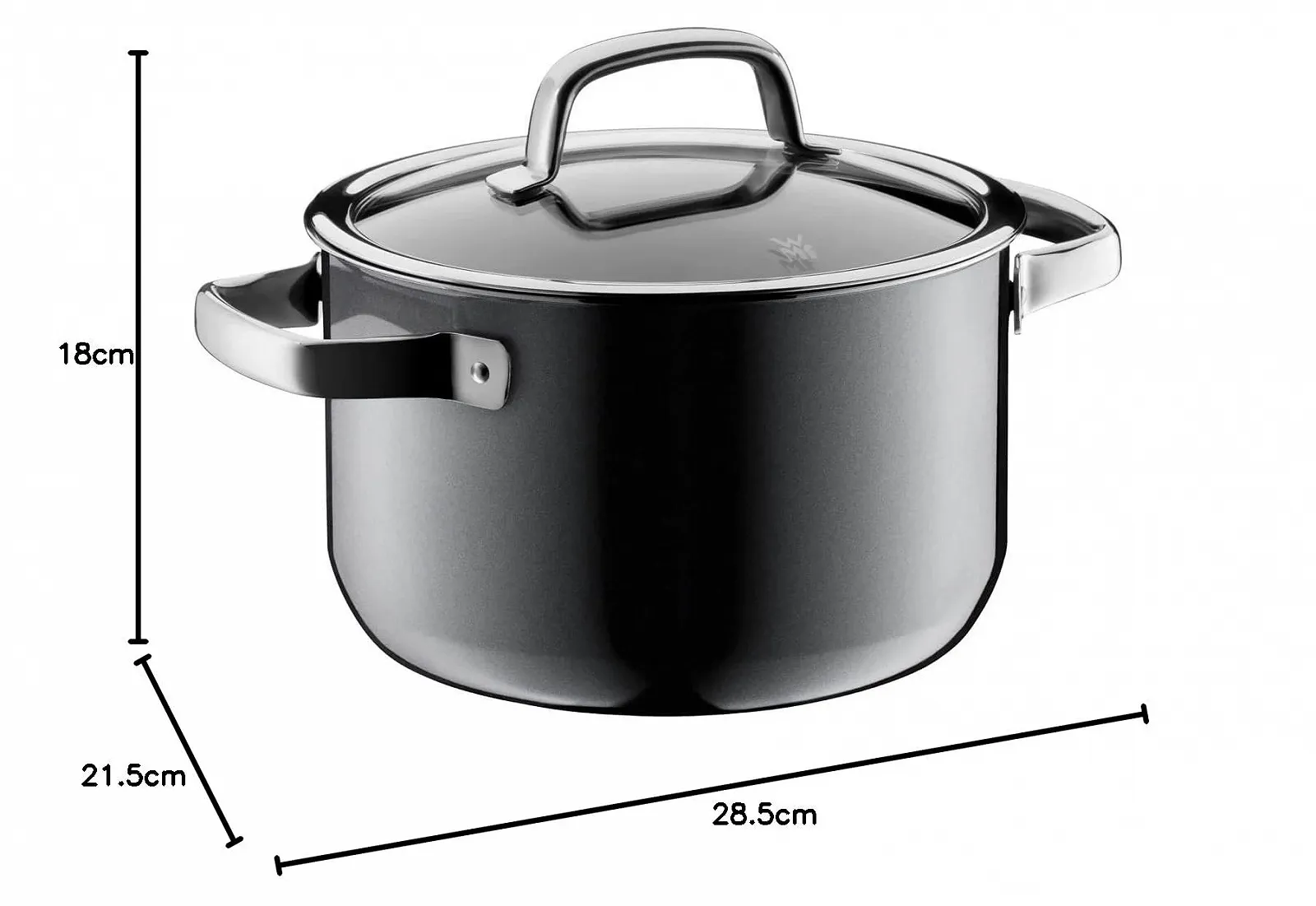 Каструля WMF Fusiontec Mineral 20 см 3,7 л зі скляною кришкою керамічна стійка до подряпин Сіра, фото №11