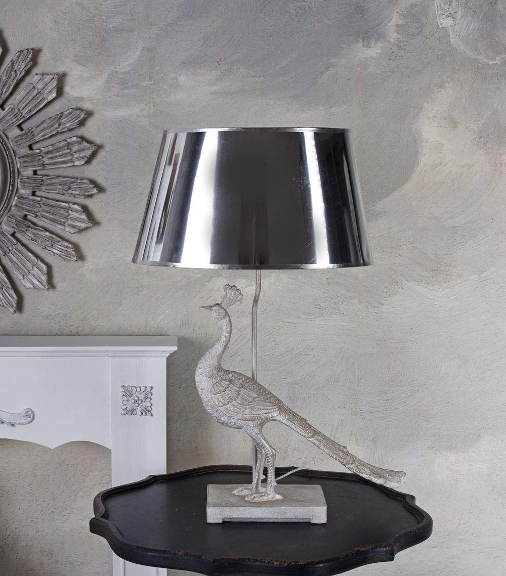 Настольная лампа Palazzo Bird Bedside Lamp Павлин 72 см cw240 Серебристый, фото №4