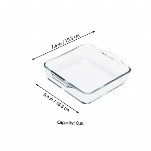 Форма для запікання Ciieeo скляна термостійка з двома ручками synthetic.ua - Фото 1