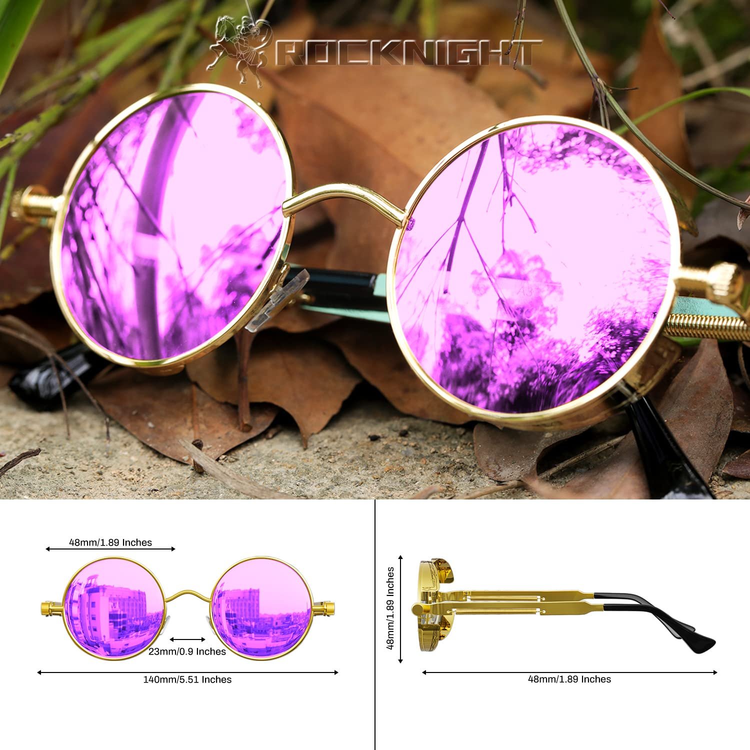 Солнцезащитные очки Круглые ROCKNIGHT Gothic Steampunk Поляризованные UV400 Protection Ретро, фото №4 Солнцезащитные очки Круглые ROCKNIGHT Gothic Steampunk Поляризованные UV400 Protection Ретро, фото №4