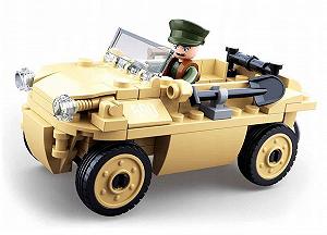 Набор BirnePower Clamping Building Blocks Игрушка-солдат Конструктор 103 шт. Автомобиль Джип Военный амфибийный блок G119869 - Фото 1