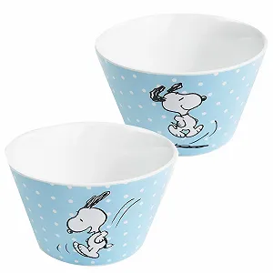 Миска United Labels The Peanuts Snoopy 500 мл, синяя в горошек - Фото 1