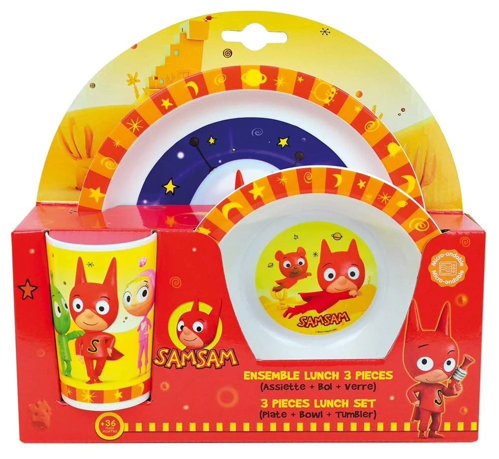 Детский обеденный набор Тарелка, Миска и Стакан Разноцветный, фото №1 Детский обеденный набор Тарелка, Миска и Стакан Разноцветный, фото №1