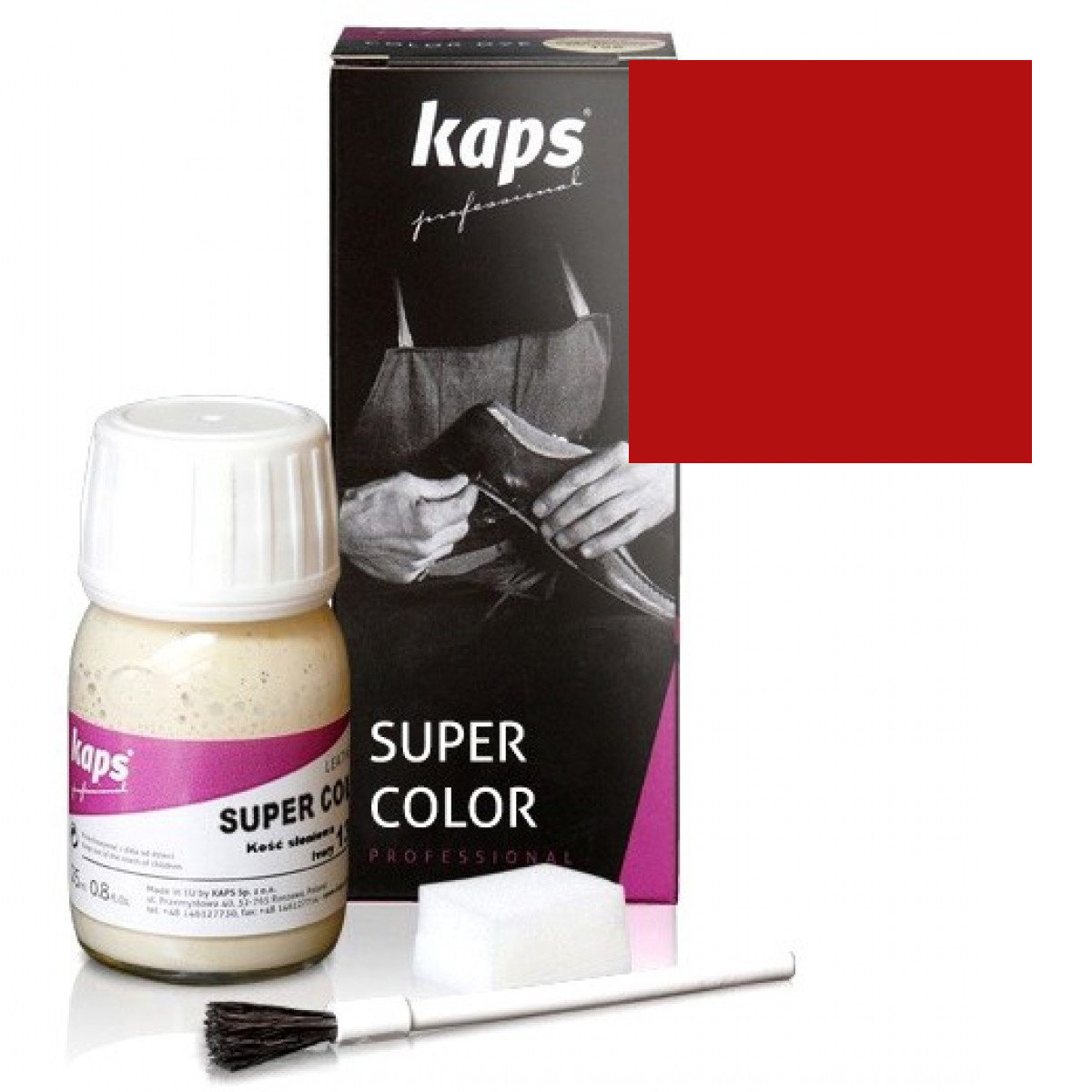 Краска для обуви Kaps Super Color 25 ml 162 Light Red, фото №1