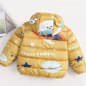 Дитяча зимова куртка з капюшоном, утеплена пухом synthetic.ua - Фото 1