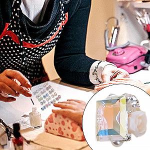 Стразы Цветочные Прямоугольные Разноцветные, 4 шт synthetic.ua - Фото 1