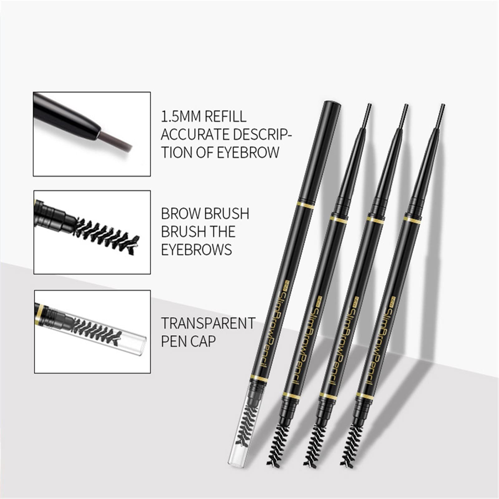 Олівець моделіст водостійкий брови супер тонкий механічний для заповнення прогалин і прямих брів (D, Один розмір), фото №4