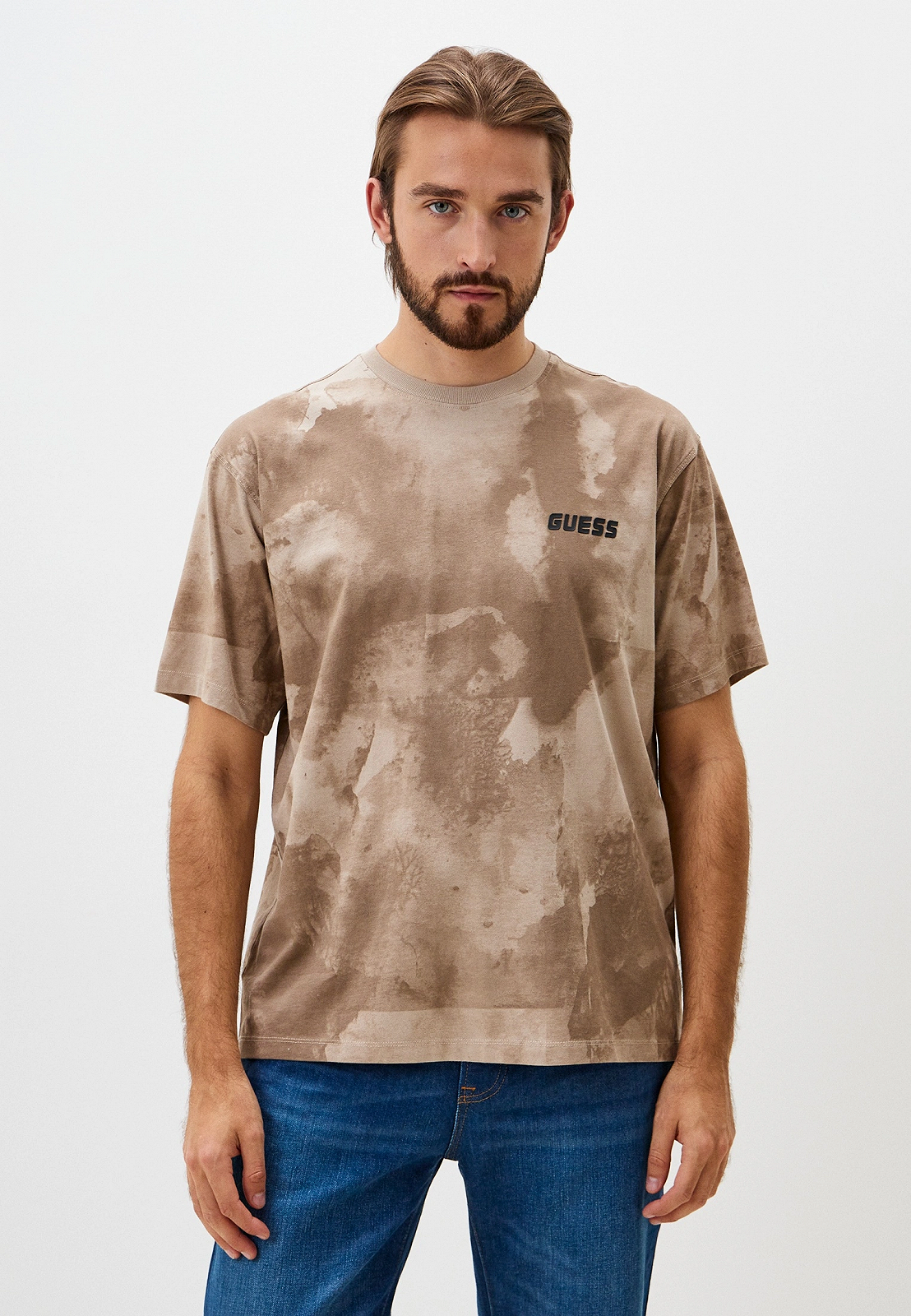 Мужская футболка GUESS Activewear / Коричневая варенка / Размер M, фото №2