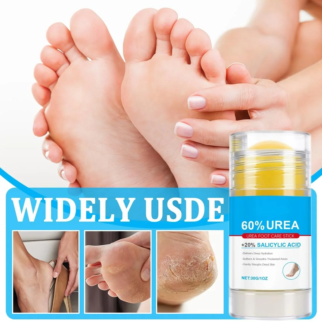 Крем-стик для ног Urea Cream 60% Urea и 2% Salicylic Acid увлажняющий от мозолей 40 г, фото №6