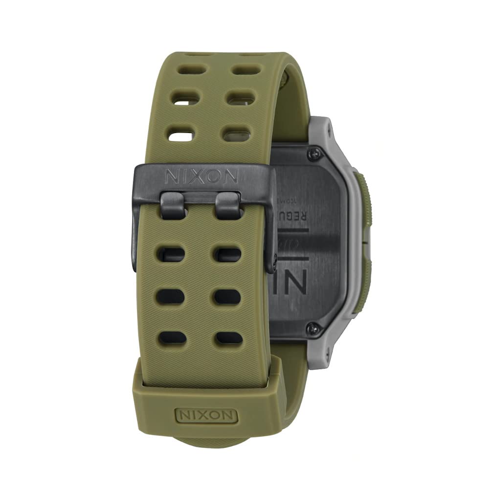 Часы Nixon Digital Автомат A1324-2072-00 Пластиковый Ремешок Ганметалл/Сурплюс, фото №3