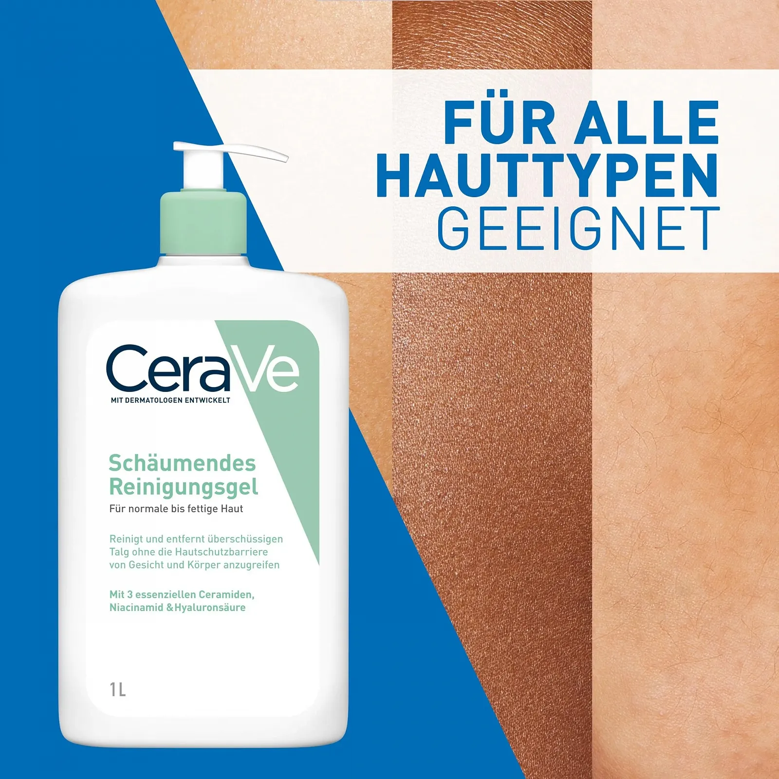 Гель для умывания CeraVe Foaming Cleanser 1 л, фото №6 Гель для умывания CeraVe Foaming Cleanser 1 л, фото №6