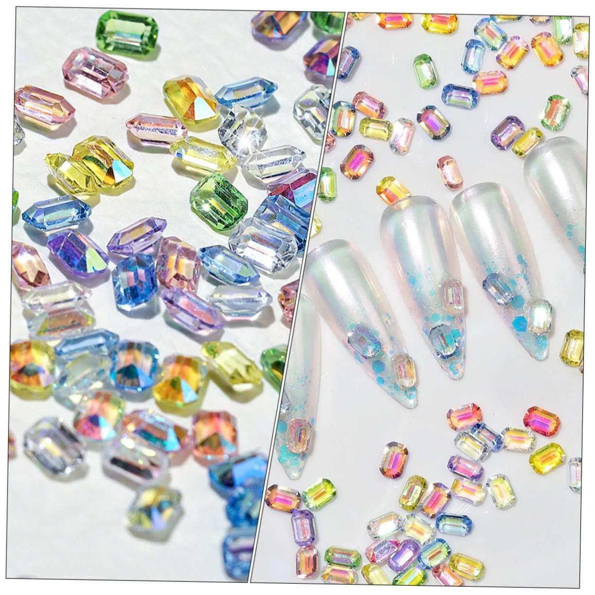 Аксессуары для ногтей FOMIYES 2 коробки Цветные стразы для ногтей Украшения для ногтей Аксессуары для ногтей Драгоценности для ногтей Стразы Хрустальный набор страз для ногтей, фото №7