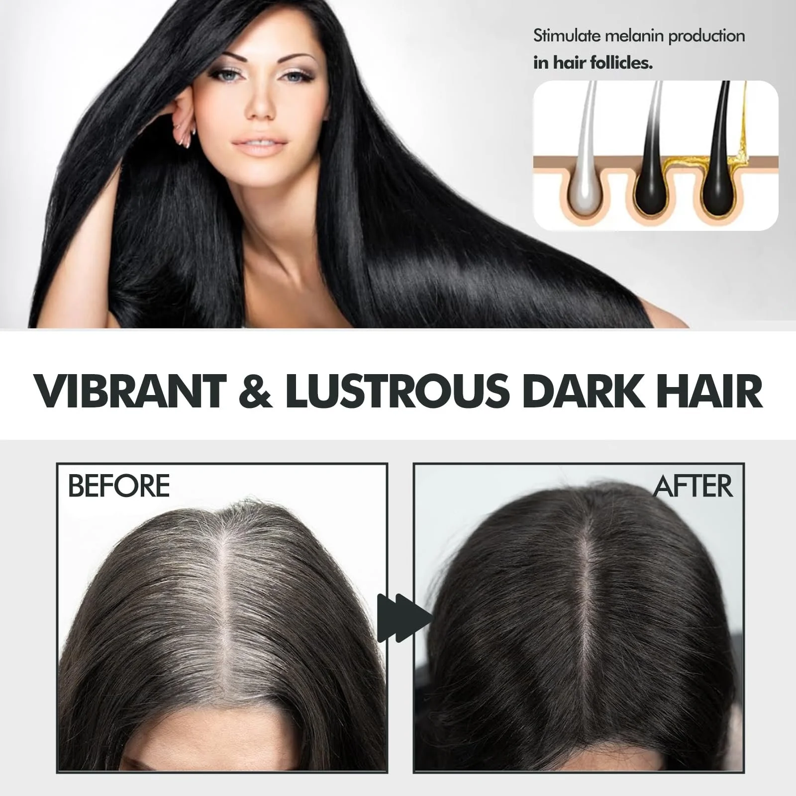 Спрей для волосся Tkekruh Чорний 100 мл, фото №4