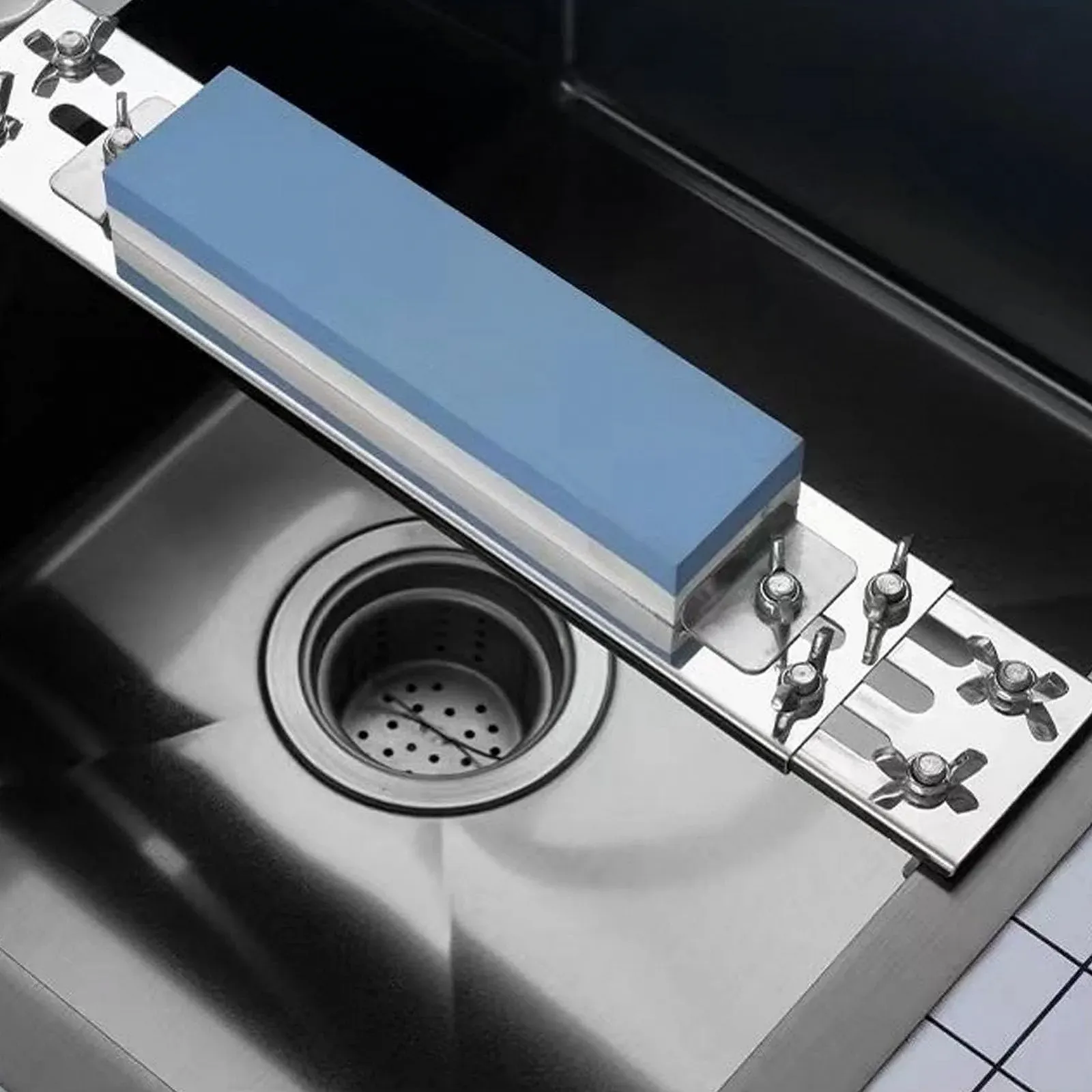 Тримач для точильного каменю на мийку регульований нержавіюча сталь 12,8–16,93 дюйма, фото №3 Тримач для точильного каменю на мийку регульований нержавіюча сталь 12,8–16,93 дюйма, фото №3