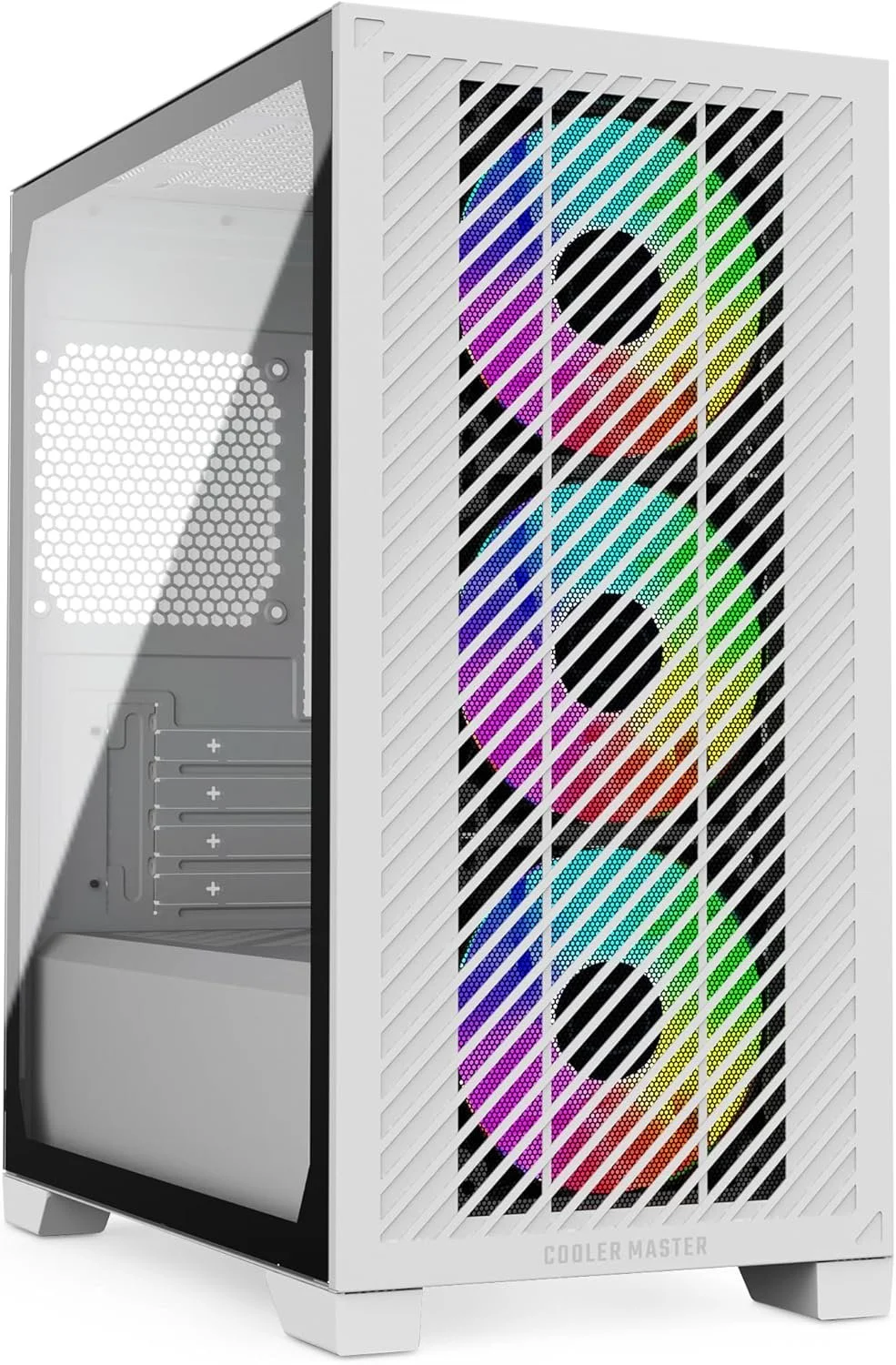 Корпус Cooler Master Elite 301 ARGB White  / Micro-ATX / Mini-ITX / 3x120mm ARGB / Glass / USB Type-C, фото №2