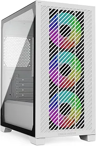 Корпус Cooler Master Elite 301 ARGB White  / Micro-ATX / Mini-ITX / 3x120mm ARGB / Glass / USB Type-C synthetic.ua - Фото 1