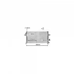 Радіатор охолодження двигуна VAN WEZEL 37002364 для OPEL для автомобілів з кондиціонером - Фото 1