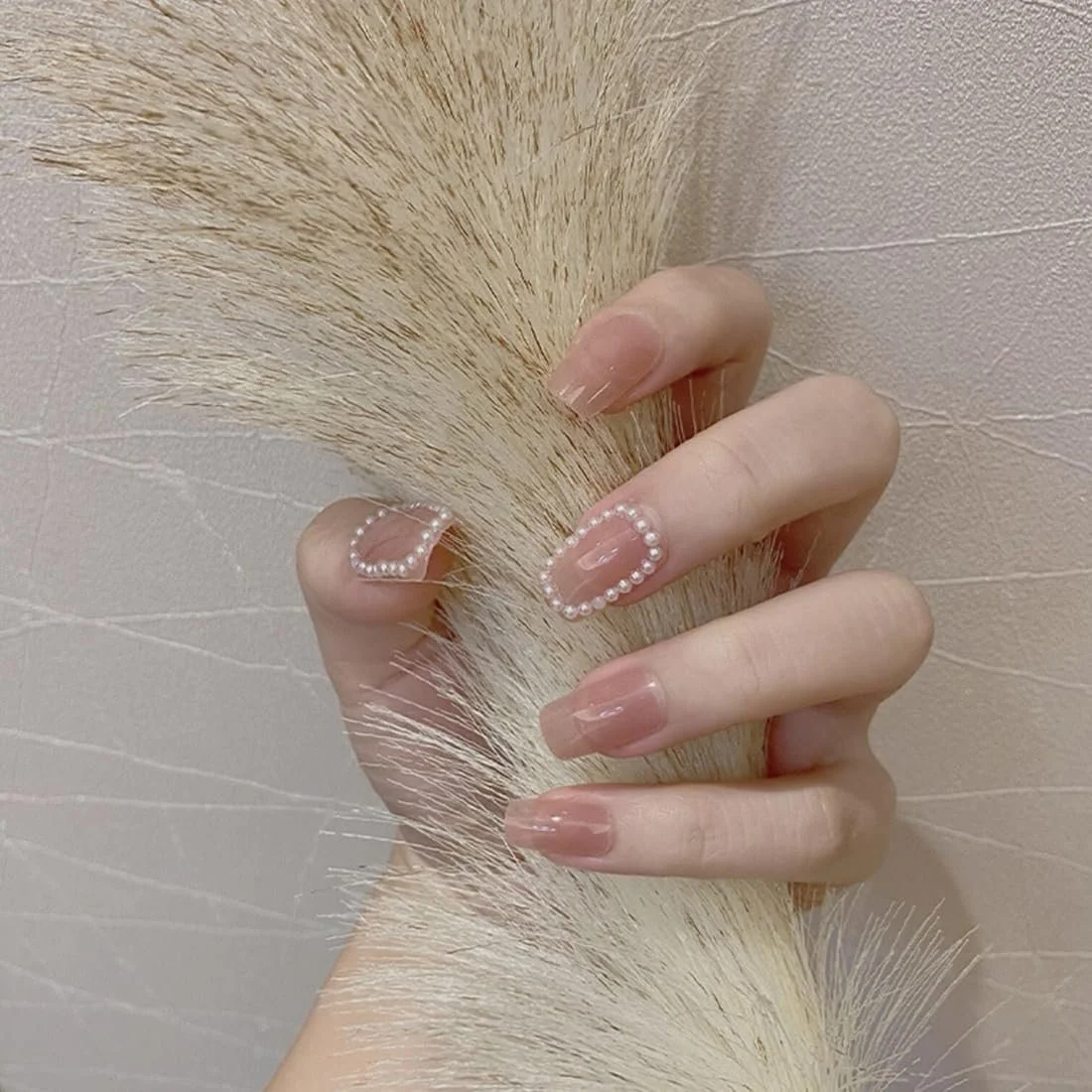 Стразы для ногтей Женский дизайн Жемчуг и икра Белые шарики из нержавеющей стали Акриловые украшения для ногтей 1 коробка Полукруглые жемчужные шарики, фото №5