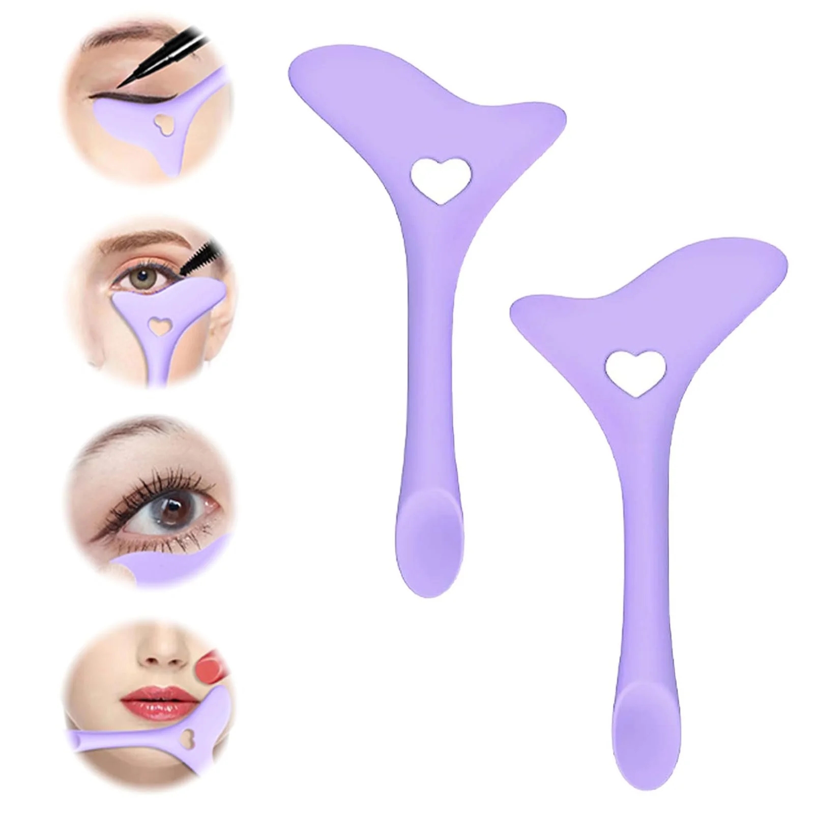 Шаблони для підводки Kinretixia® 2 штуки Силіконові (Фіолетовий), фото №1