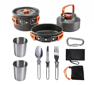 Набор туристической посуды со столовыми приборами HALIN DS-308A - Фото 1