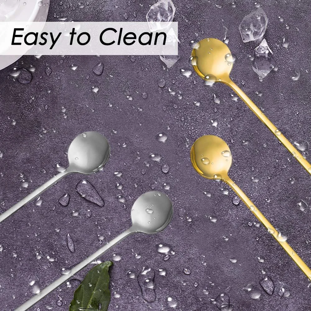 Ложка чайная SourceTon Мини Gold & Silver Gold Plated нержавеющая сталь 13 см, фото №6