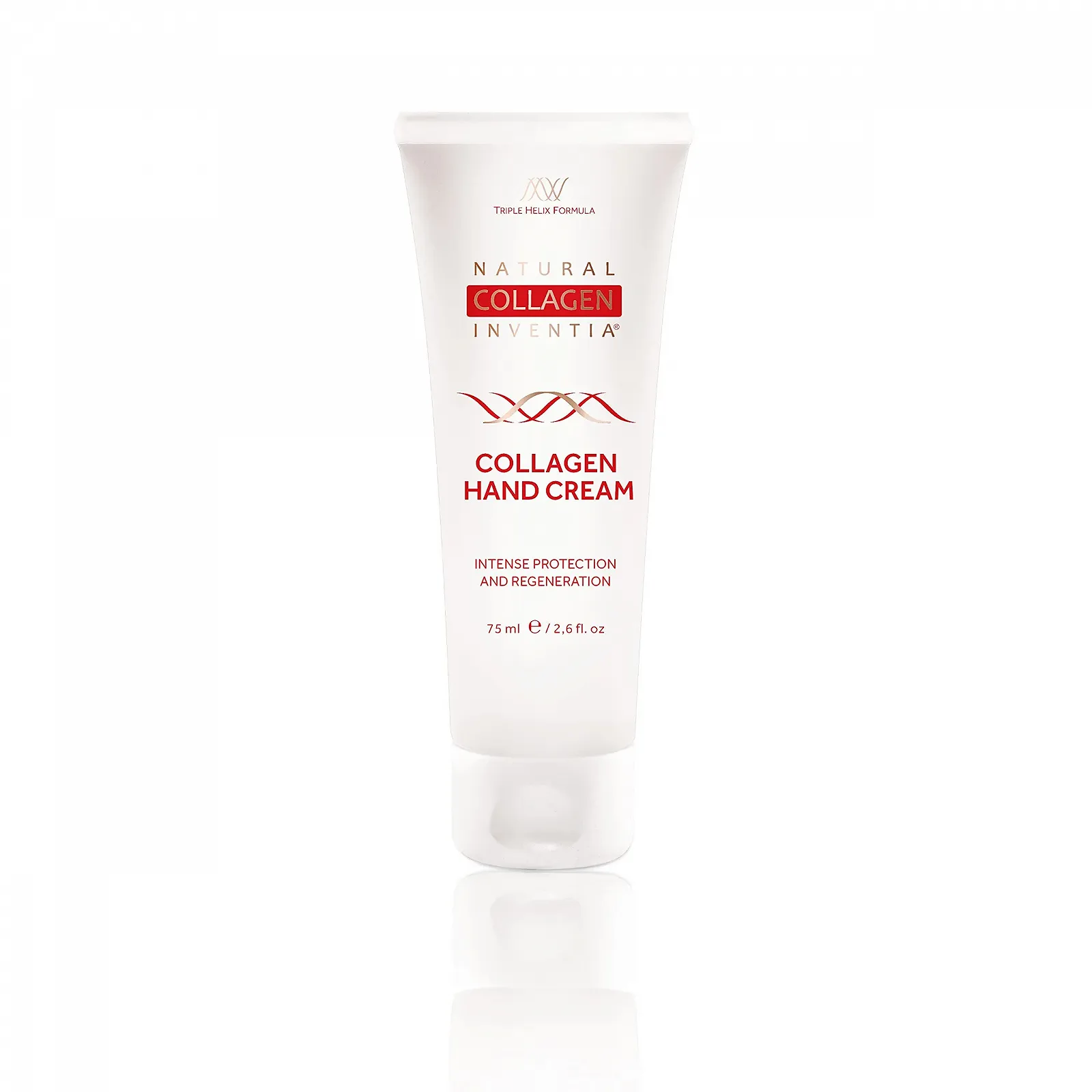 Крем для рук Collagen 75 мл з екстрактом аргініну білої ікри - покращує колір обличчя, регенерує дуже сухі руки - захищає шкіру, фото №1