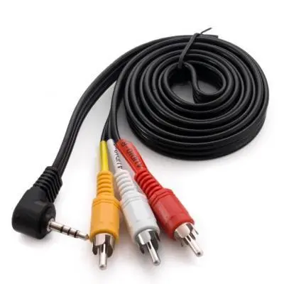 Кабель мультимедийный Jack 3.5mm male to 3RCA 90 EXTRADIGITAL KBV1732, фото №1