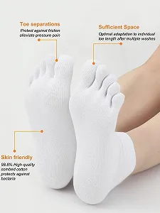 Носки женские EU35-42 99% хлопок для кроссовок, короткие, до щиколотки, с пятью пальцами F907 synthetic.ua - Фото 1