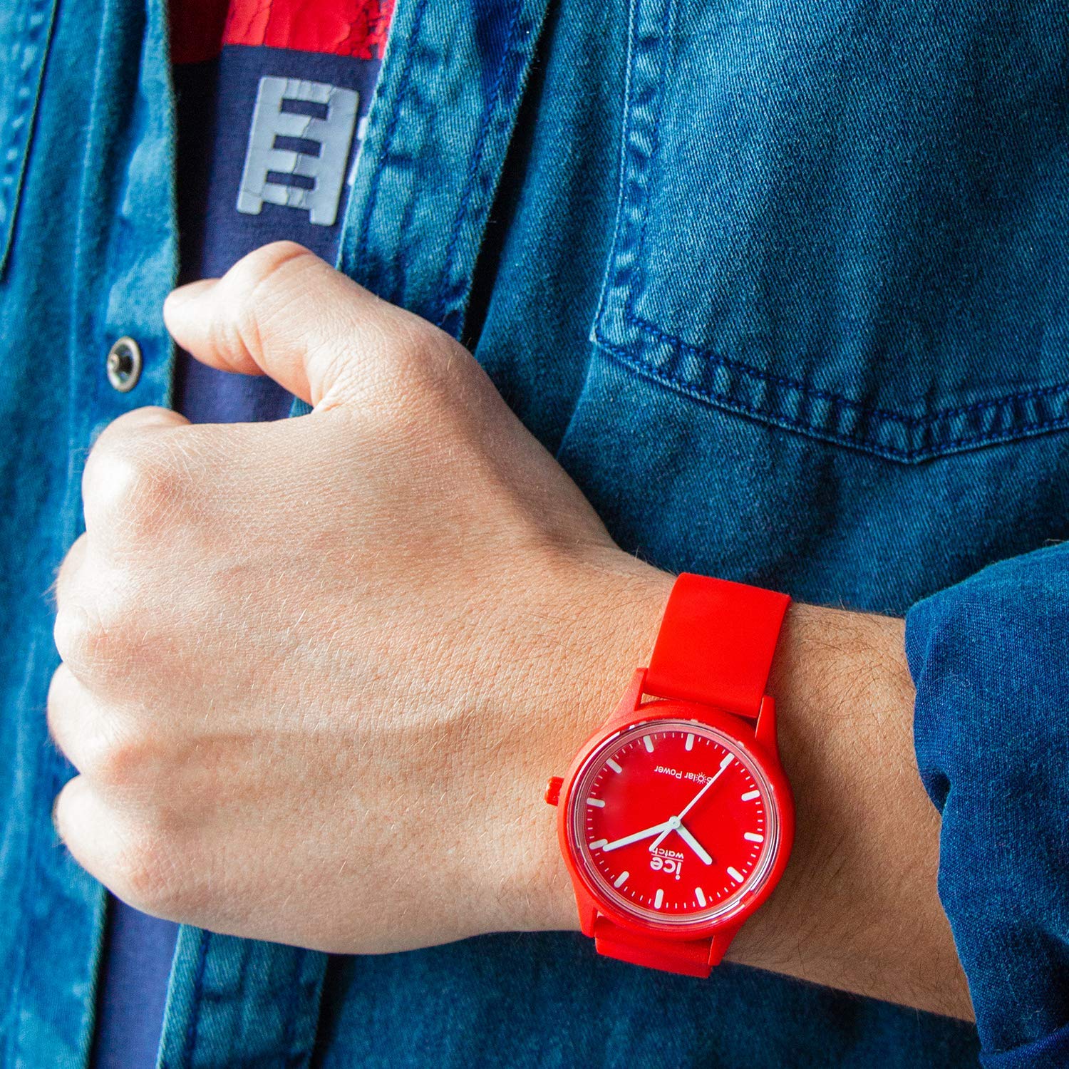 Чоловічий/унісекс годинник Ice-Watch ICE solar power Red Sea силіконовий ремінець 017765, червоний, фото №5