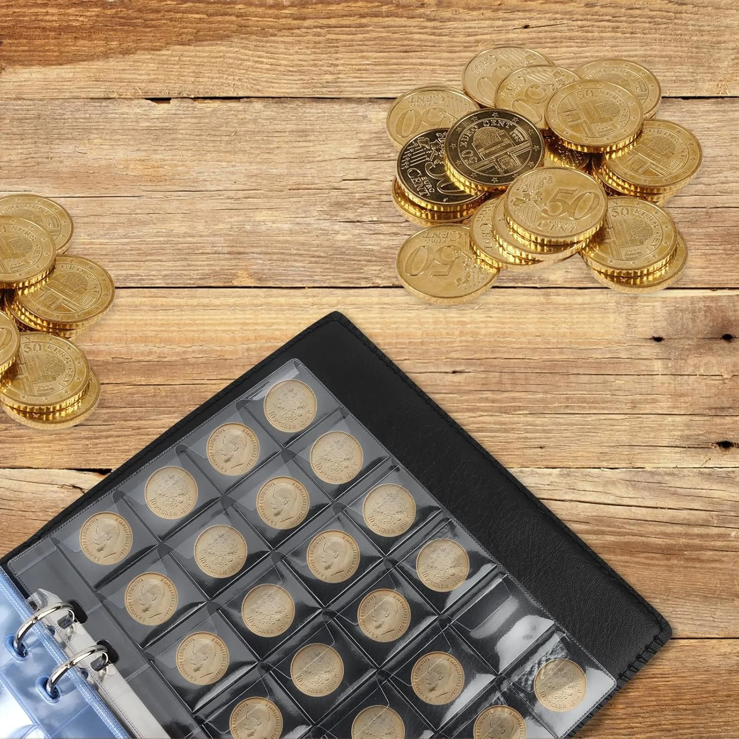 Альбом для монет YBC-48 на 480 ячеек Черный, фото №3