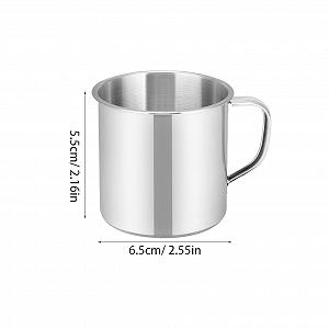 Набор из 6 стальных стаканов для воды, герметичные стаканы, идеально подходят для детского сада и школы, прочная конструкция, легко моются, идеально подходят для молока и воды synthetic.ua - Фото 1