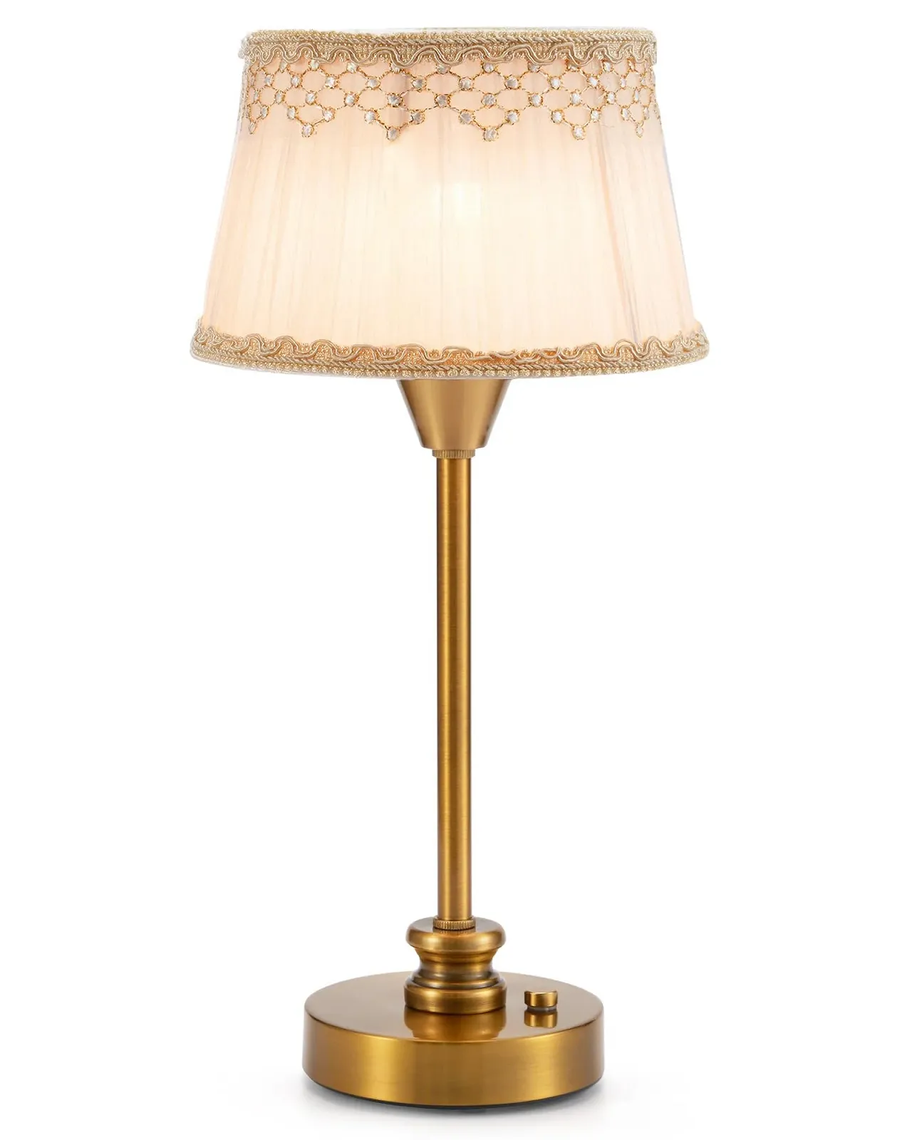 Настільна лампа OCEST бездротова акумуляторна димована тепле світло латунь, фото №1