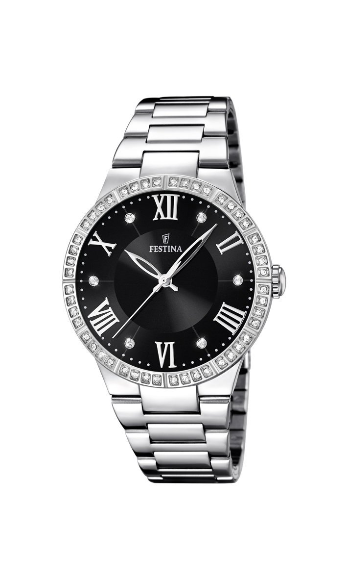 Женские аналоговые часы Festina F16719/2 Кварцевые Серебристый/черный, фото №1