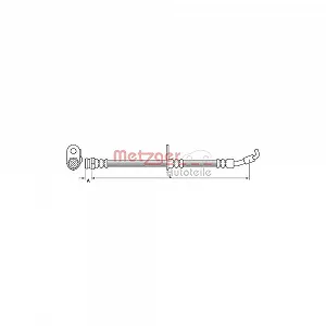 Гальмівний шланг METZGER 4110875 для MAZDA, передня вісь справа - Фото 1