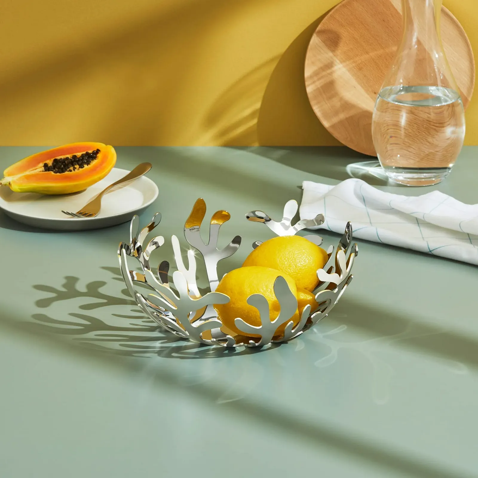 Фруктовниця Alessi Mediterraneo 29 см, нержавіюча сталь, фото №5 Фруктовниця Alessi Mediterraneo 29 см, нержавіюча сталь, фото №5