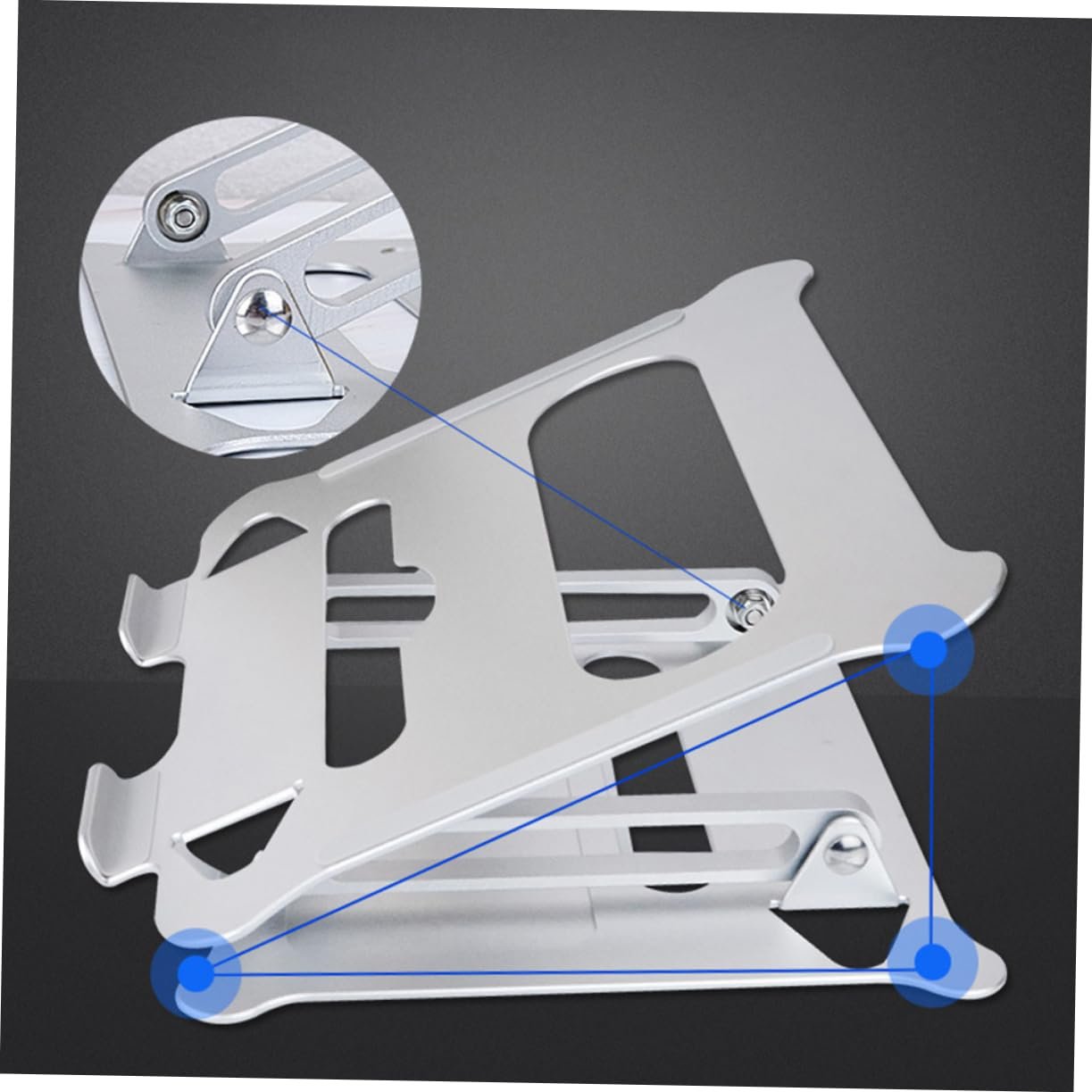 Підставка для ноутбука Vaguelly Faltbarer, алюмінієва, складана, портативна, з регульованою висотою, фото №4