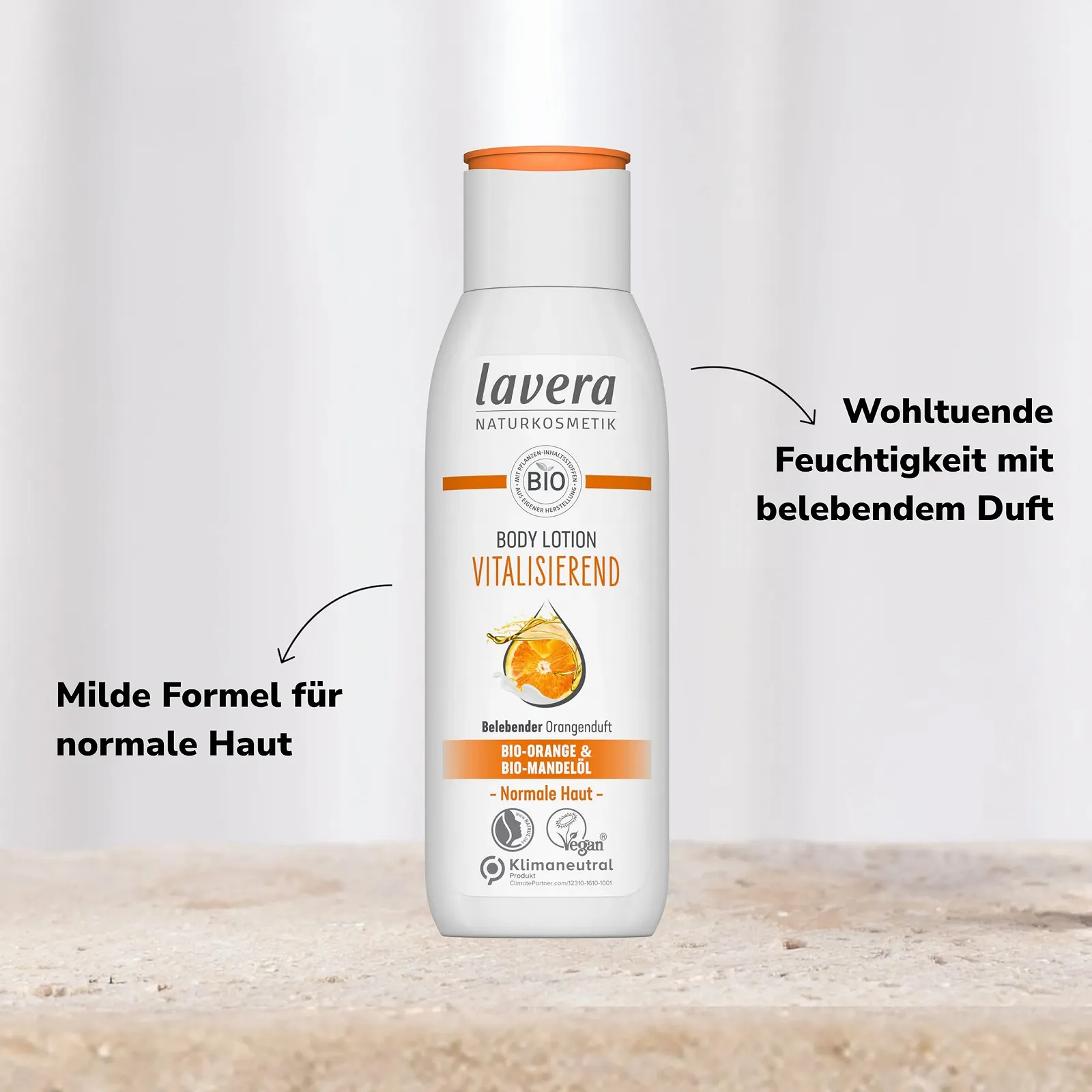 Лосьйон для тіла Lavera Vitalising - Молочко для тіла з органічним апельсином та органічною мигдалевою олією, 200 мл (2 шт), фото №2