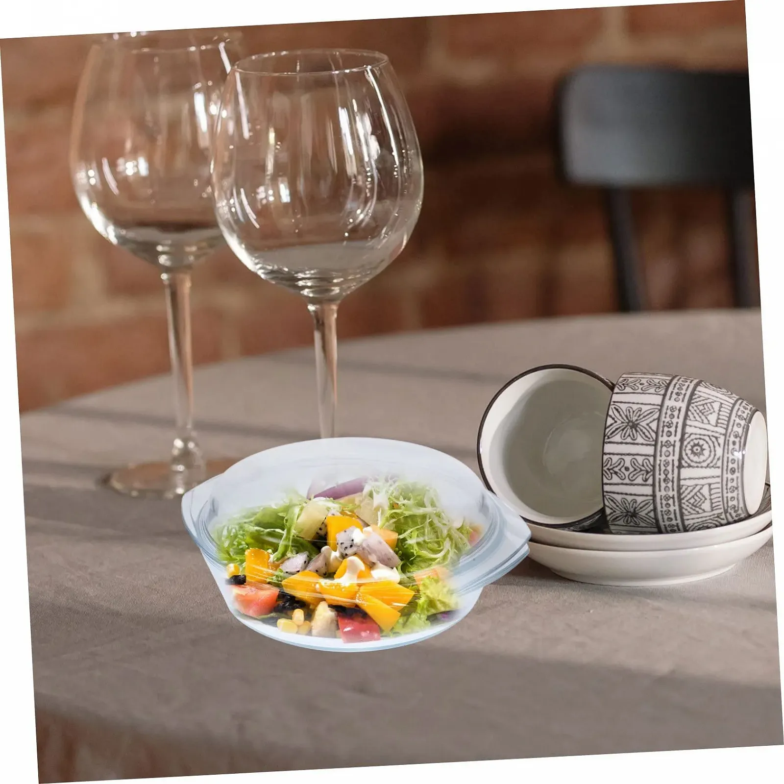 Кастрюля стеклянная с крышкой Прозрачная, фото №8