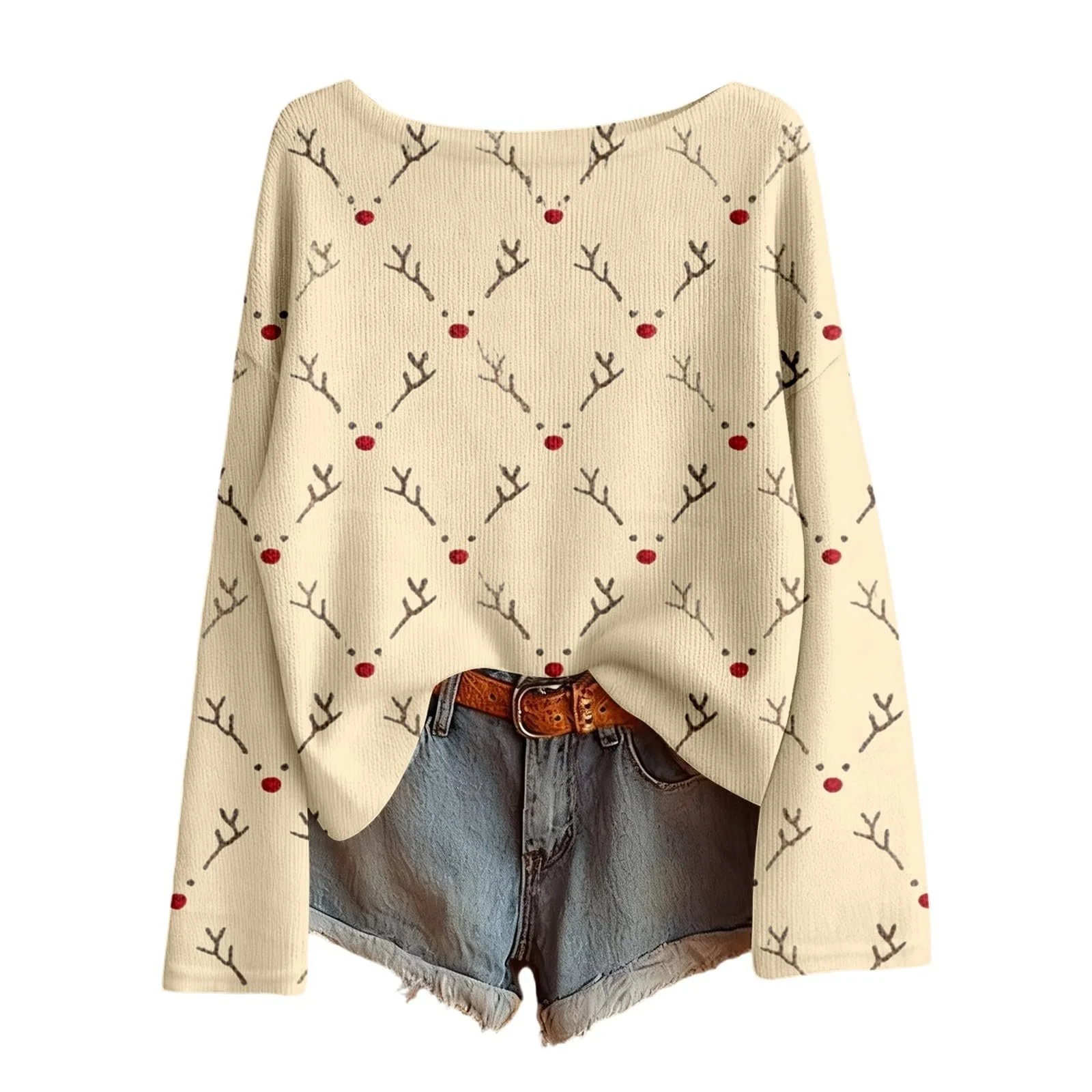 Рождественский джемпер Generisch, свитшот для девочек, пуловер, свободная рубашка с длинными рукавами и круглым вырезом, детский свитшот с длинными рукавами, повседневный рождественский джемпер, классический рождественский топ, фото №1