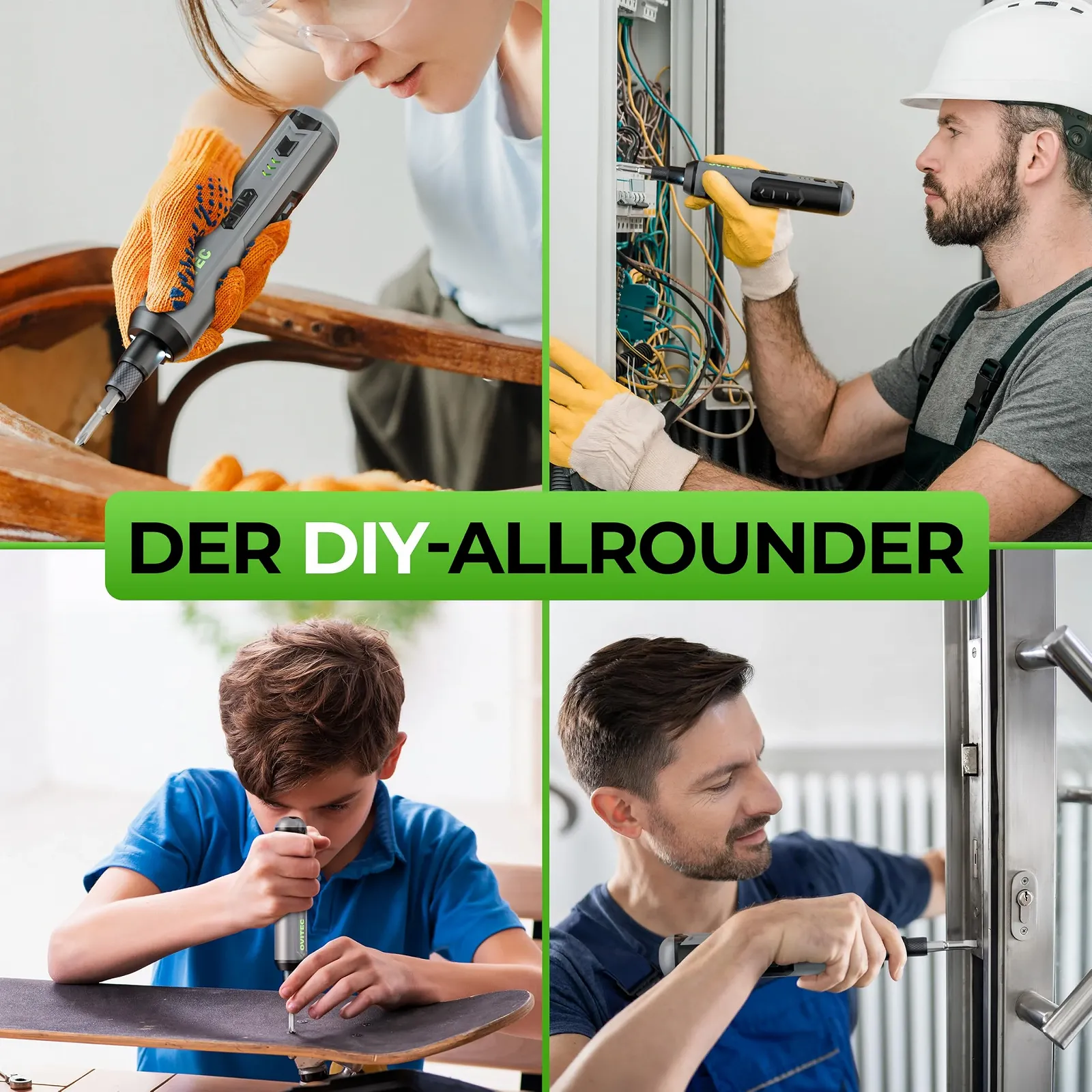 Акумуляторна викрутка Набір електричних викруток 3.7 V 2000 мАг з функцією швидкої заміни біт набір біт 16 шт. та кабель USB-C, фото №6