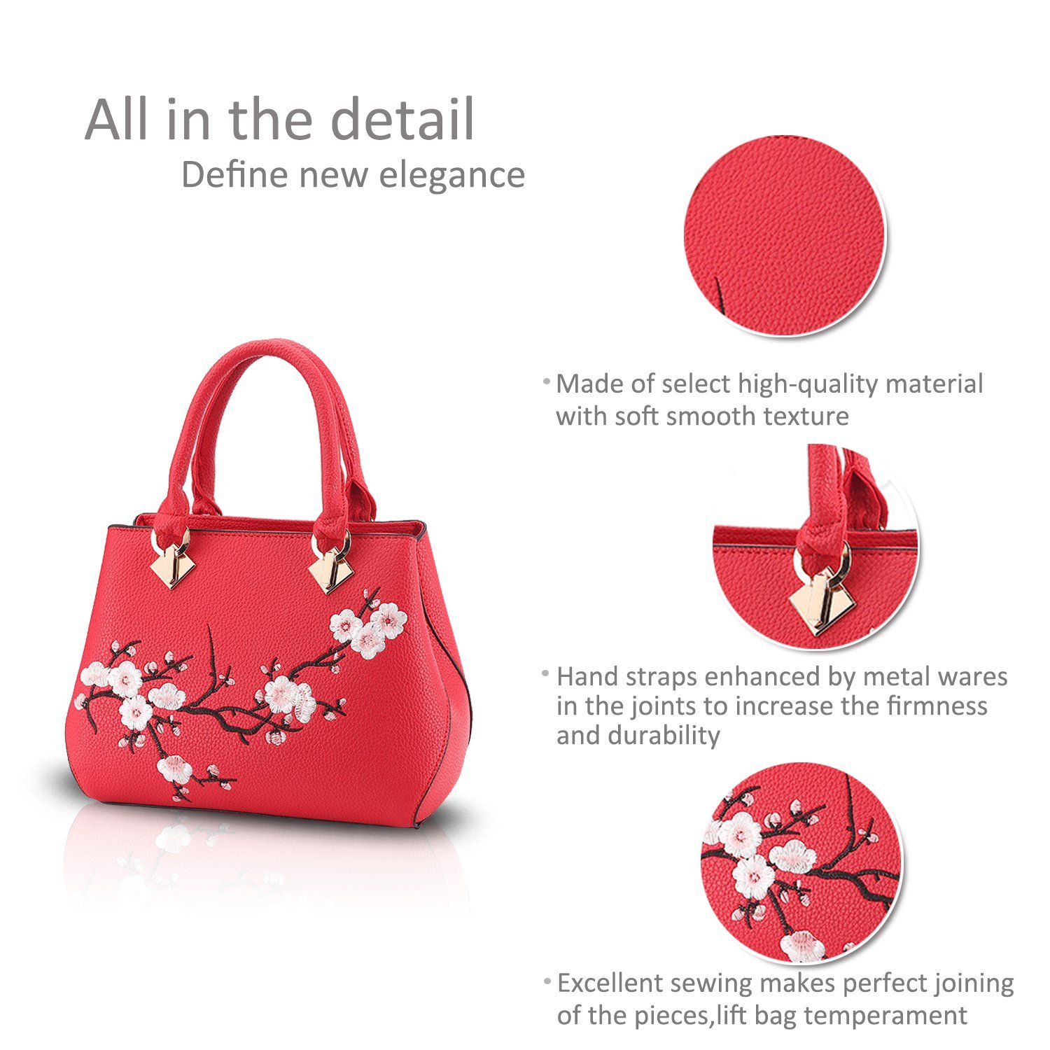 Сумка жіноча NICOLE&DORIS, повсякденна, червоне вино, з ручкою зверху, через плече, фото №6