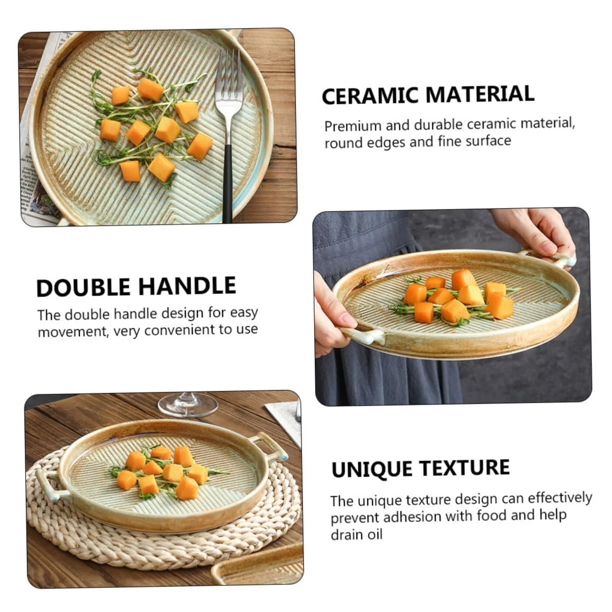 Форма для запекания керамическая NOLITOY прямоугольная 8,75 дюйма с двумя ручками термостойкая, фото №9