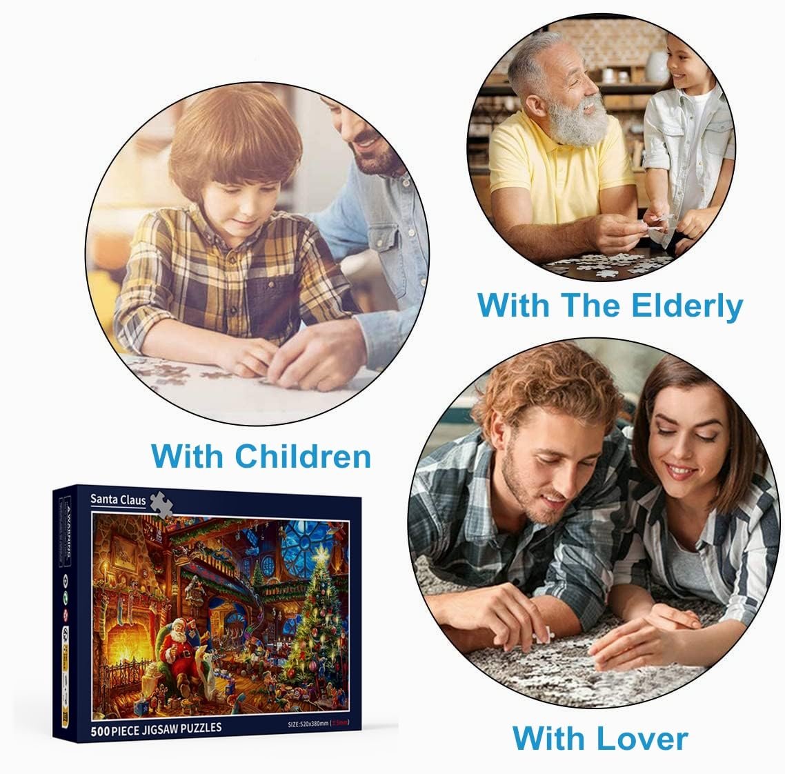 Пазл Santa Claus 500 елементів, 52 x 38 см, класичний, різдвяний, фото №6 Пазл Santa Claus 500 елементів, 52 x 38 см, класичний, різдвяний, фото №6