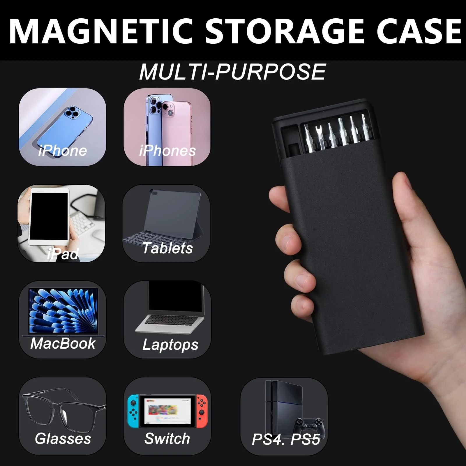 Набір викруток Precision 24 in 1 Міні-набір викруток Набір прецизійних дрібних викруток Магнітний набір інструментів для ремонту електроніки мобільних телефонів планшетів камер годинників окулярів, фото №4