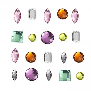 Прикраса Стрази Скло AB Кристал 3D Круглий - Фото 1